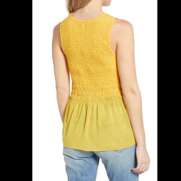 NWT Hinge Yellow Peplum Top - Picture 6 of 6
